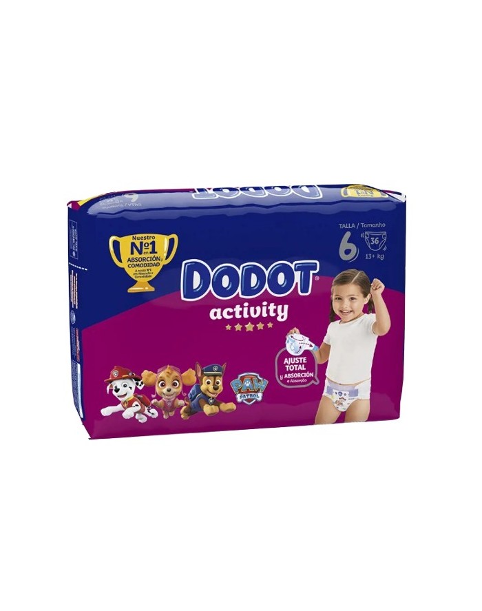 Pañal Dodot Activity Jumbo T6 36 uds