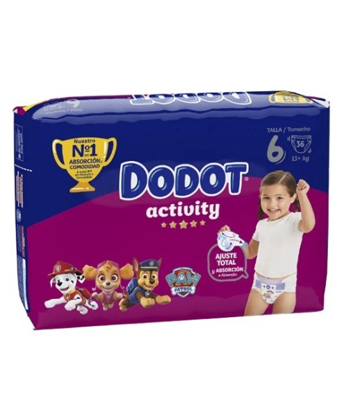 Pañal Dodot Activity Jumbo T6 36 uds