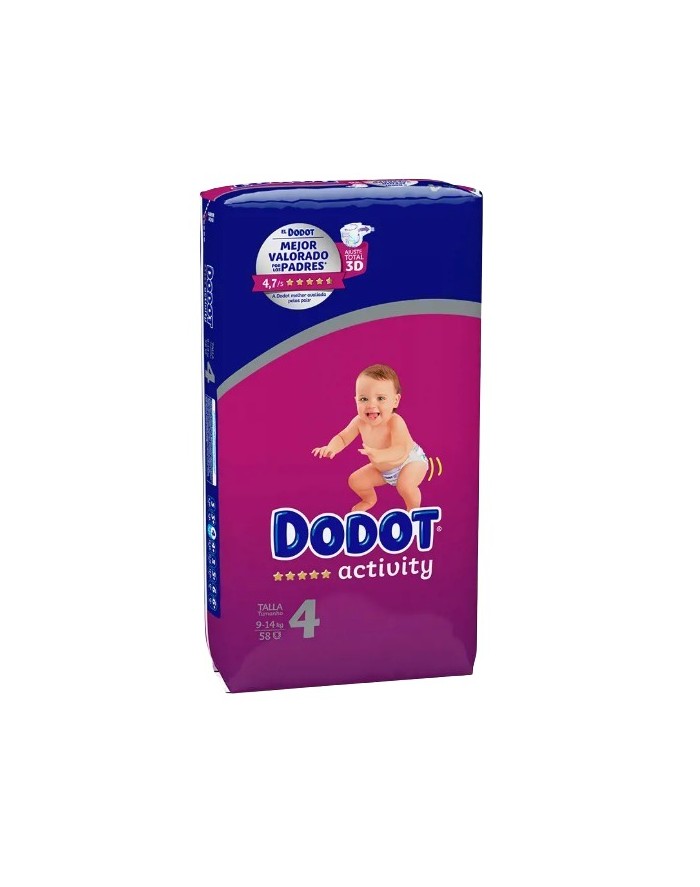 Pañal Dodot Activity Jumbo T4 58 uds