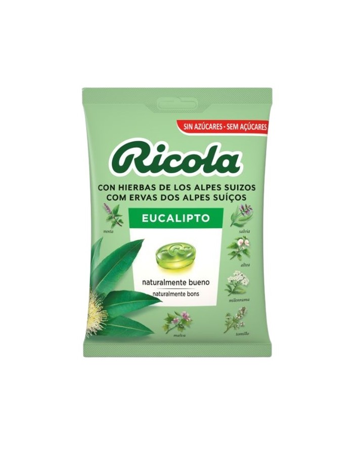 Ricola Caramelo Eucalipto Sin Azúcar 70 gramos