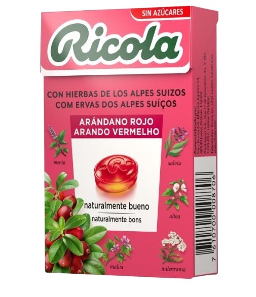 Ricola Sugar-Free Candies Cranberry 50 grams