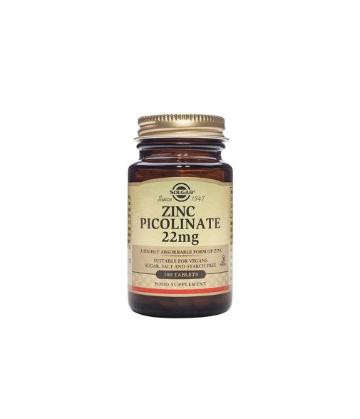 Solgar Zinc Picolinato 22 mg 100 comprimidos