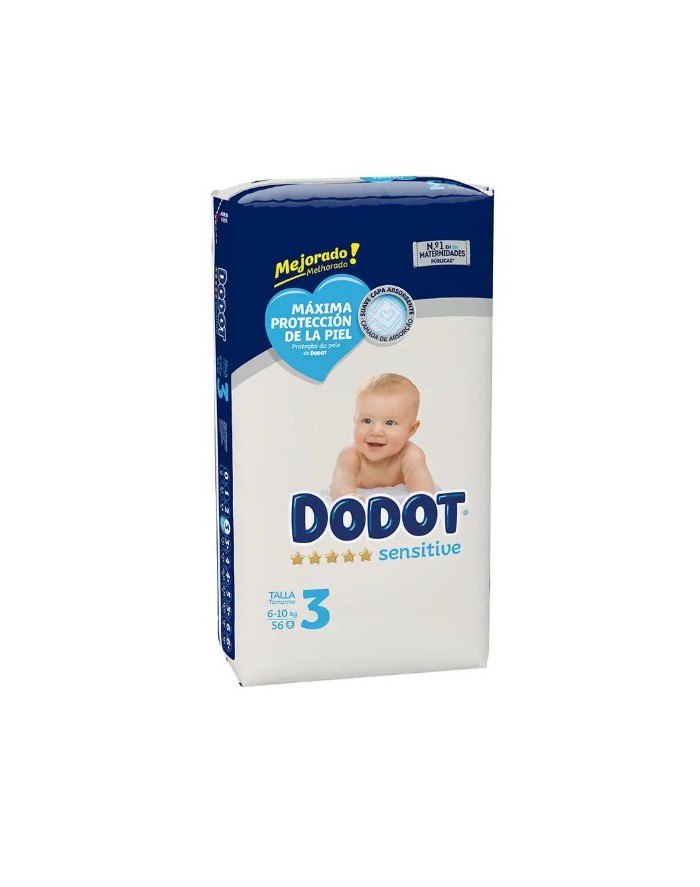 Dodot Sensitive T3 6-10 kg 56 uds.