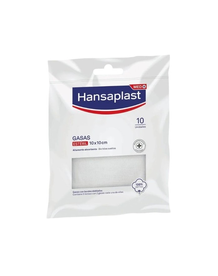 Hansaplast Compresa Gasa Estéril 10x10cm 5x2 Unidades