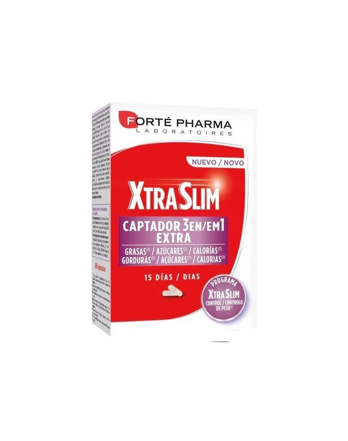 XtraSlim Captador 3 en 1 60 cápsulas