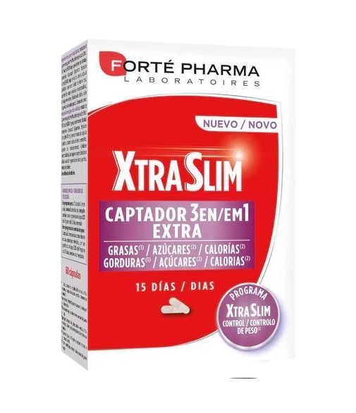 XtraSlim Captador 3 en 1 60 cápsulas