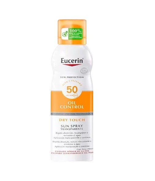 Eucerin Solar SPF50+ Oil Control T/Dry Spray 200 ml