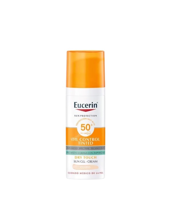 Eucerin Solar SPF50+ Oil Control Tinted Gel Crema T/Seco Light 50 ml