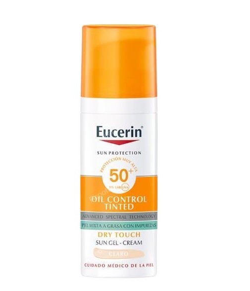 Eucerin Solar SPF50+ Oil Control Tinted Gel Crema T/Seco Light 50 ml