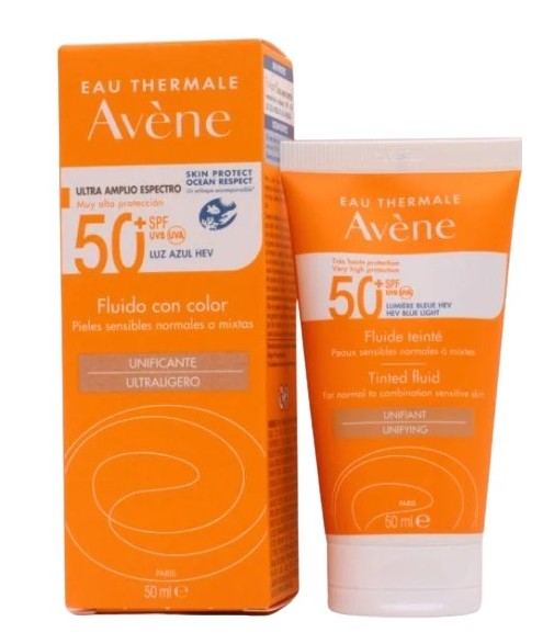 Avéne Solar Fluid with Tint SPF 50+ Normal to Combination Skin 50ml