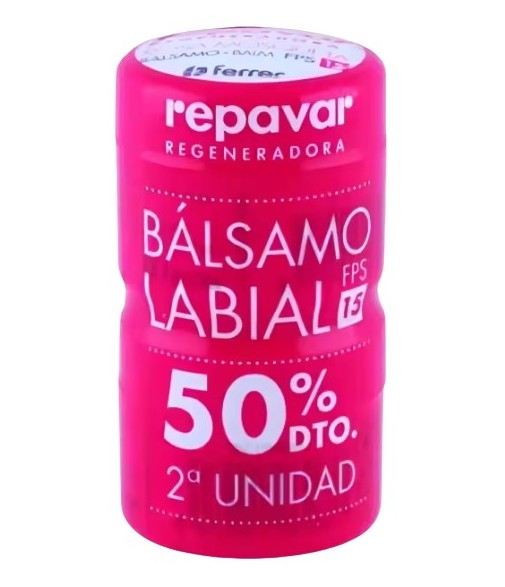 Repavar Bálsamo Labial 50%Dto 2 Unidades