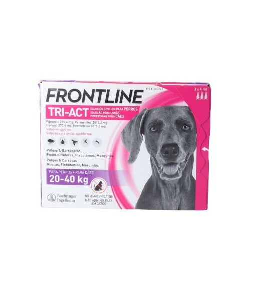 Frontline Tri-Act 20-40 kg L 3 Pipetas