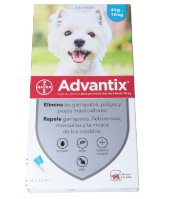 Advantix Dog 4/10 kg 4 Pipettes
