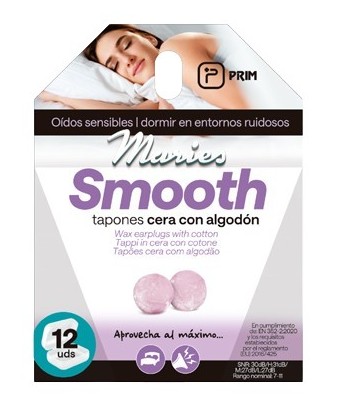 Prim Maries Smooth Tapones Cera con Algodón 12 Unidades