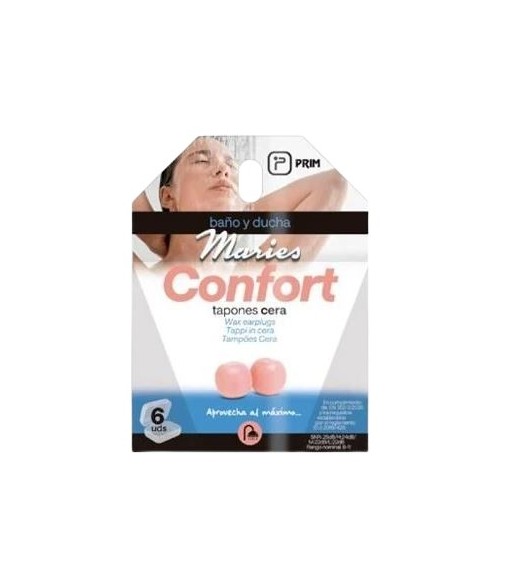 Prim Maries Comfort Cotton-Free Wax Earplugs, 6 units