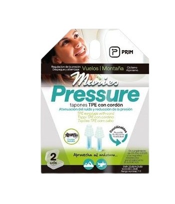 Prim Maries Pressure TPE Earplugs with Cord, 2 Units