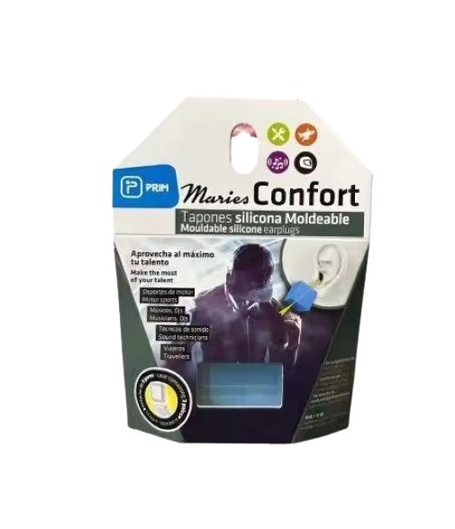 Prim Maries Confort Moldable Silicone Earplugs 3 Pairs