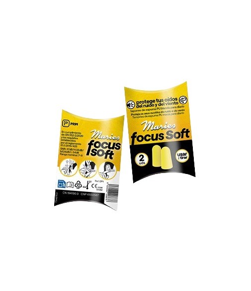 Prim Maries Focus Soft Foam Earplugs 2 Units