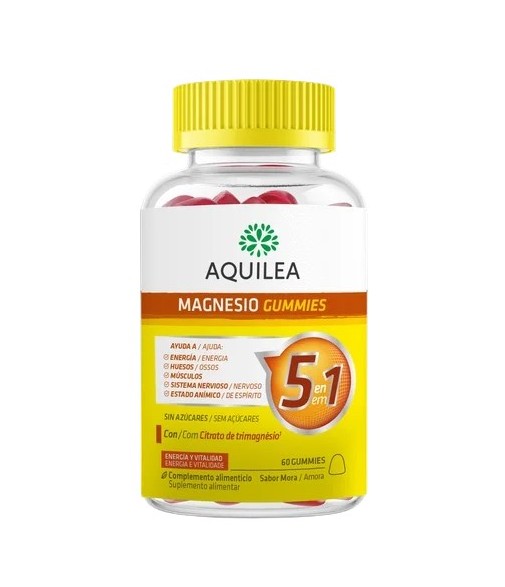 Aquilea Magnesium Gummies 60 units blackberry flavor