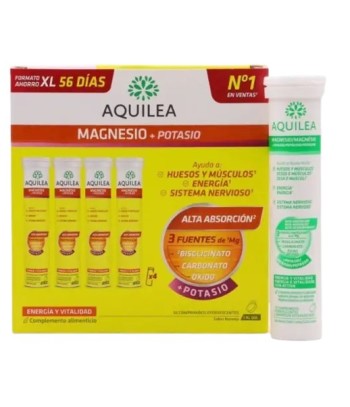 Aquilea Magnesio Potasio 56 comprimidos efervescentes