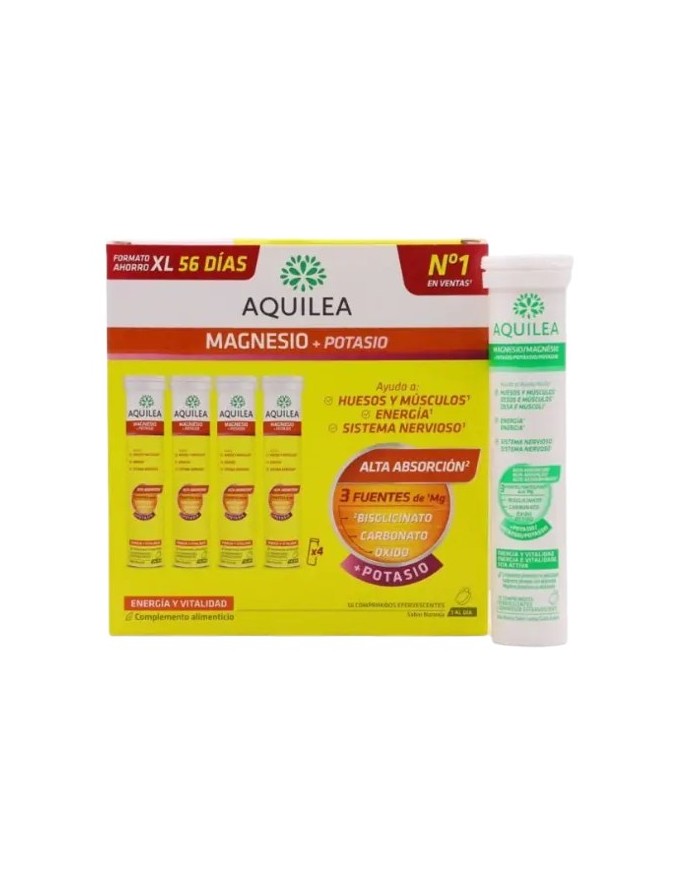 Aquilea Magnesio Potasio 56 comprimidos efervescentes