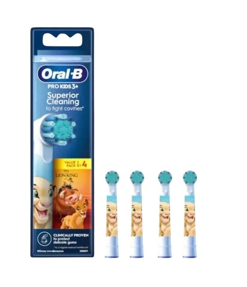 Oral B Recambio Cepillo Eléctrico Intantil Rey León 4 unidades