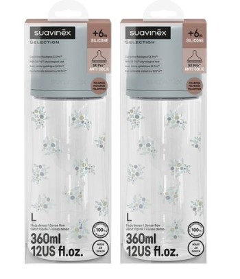 Suavinex Biberón Silicona F/L  Poetry 360 ml