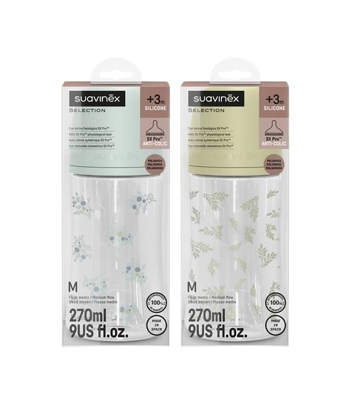 Suavinex Silicone Bottle F/M Poetry 270 ml