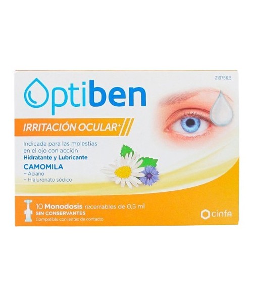 Optiben Irritación Ocular 10 und x 0,5 ml