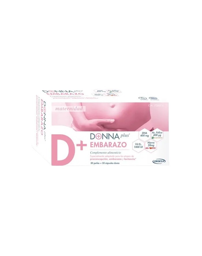 Compra Donna Plus Embarazo 30 Perlas de 1,36g en Farmaten