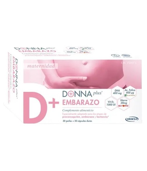 Buy Donna Plus Pregnancy 30 Pearls of 1.36g at Farmaten