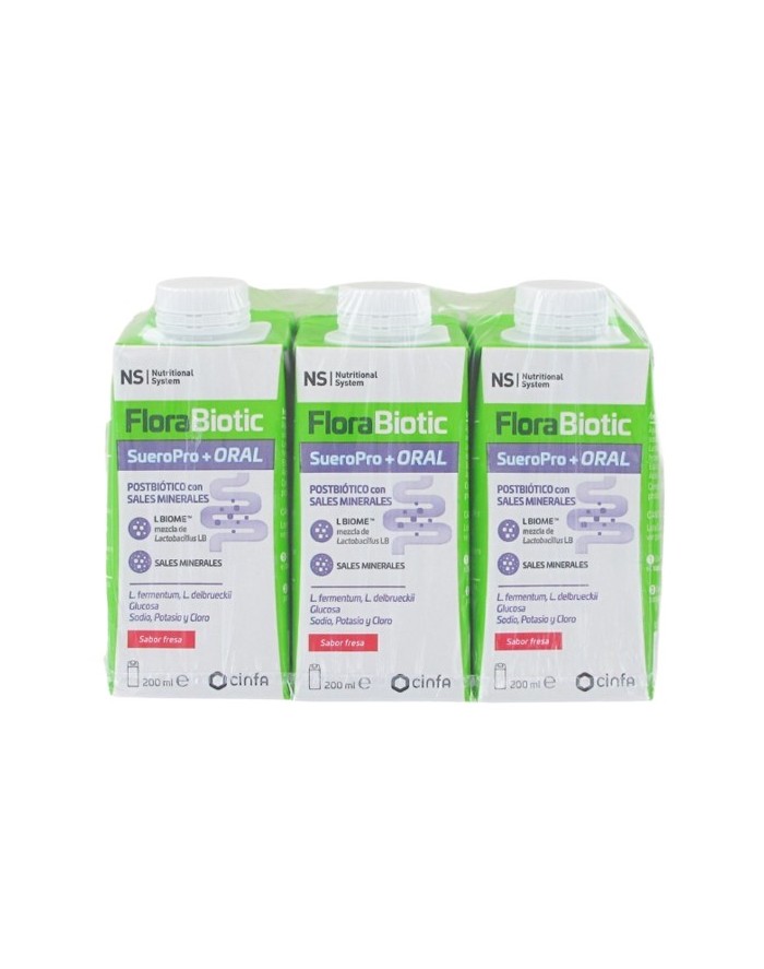 NS Florabiotics SueroPro Sabor Fresa 3x200ml