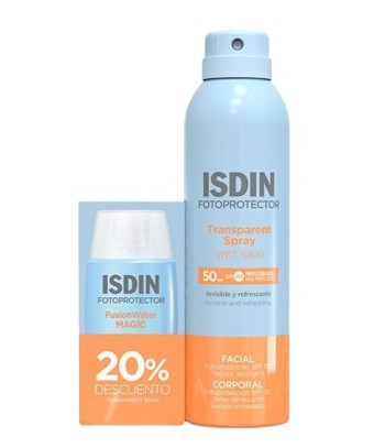 Isdin Pack Fusion Water Magic + Transparent Spray