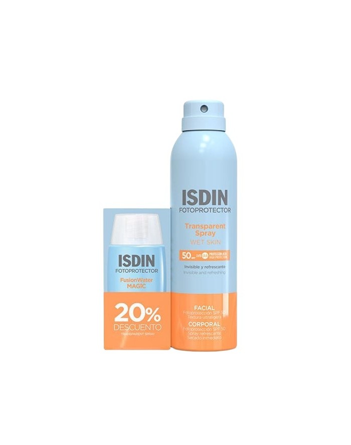 Isdin Pack Fusion Water Magic + Transparent Spray