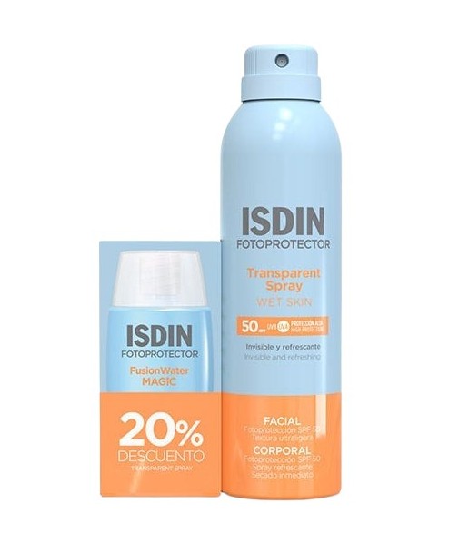 Isdin Pack Fusion Water Magic + Transparent Spray