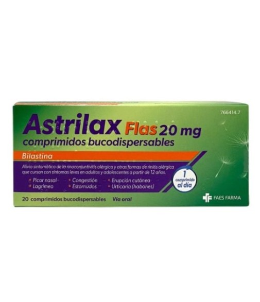 Astrilax Flas 20 mg 20 Comprimidos