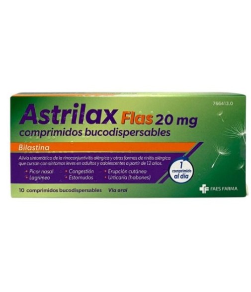 Astrilax Flas 20 mg 10 Comprimidos
