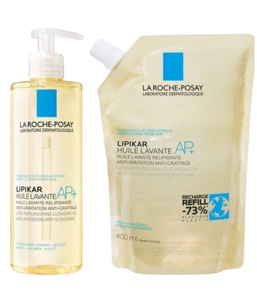 LRP Pack Lipikar Cleansing Oil AP + Refill 400 ml