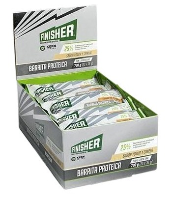 Finisher Barrita Proteica Sabor Yogur y Canela con Chocolate Blanco 20 barritas 35 gramos