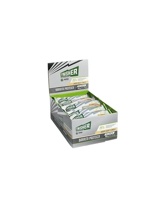 Finisher Barrita Proteica Sabor Yogur y Canela con Chocolate Blanco 20 barritas 35 gramos