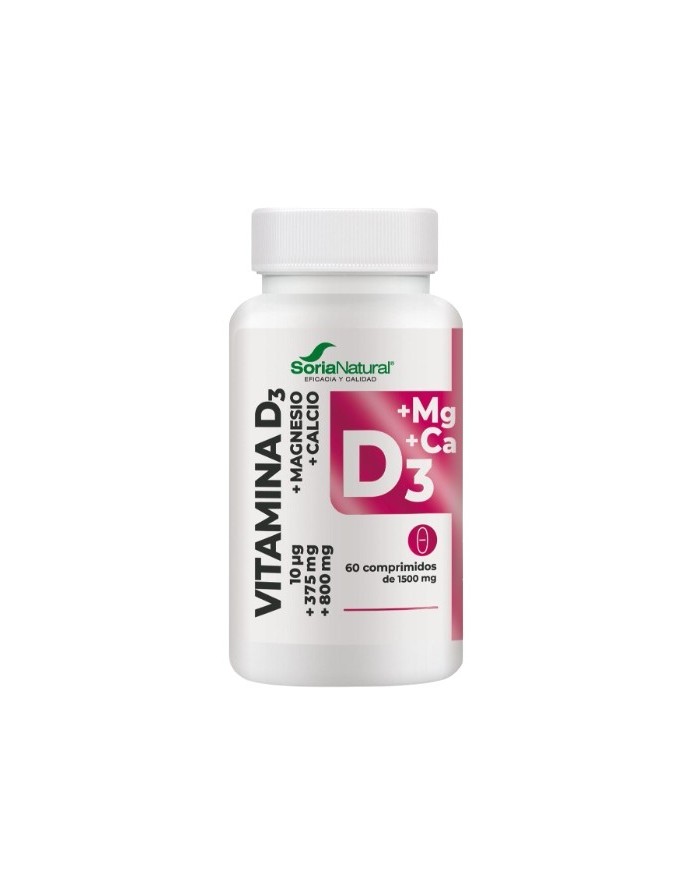 Soria Natural Vitamin D3+Mg+Calcium 60 tablets