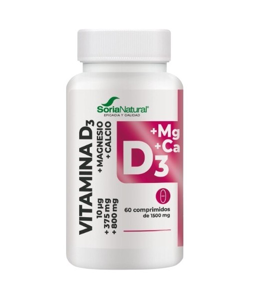 Soria Natural Vitamin D3+Mg+Calcium 60 tablets