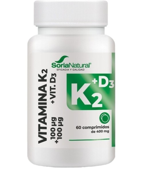 Soria Natural Vitamin D3+K2 60 tablets
