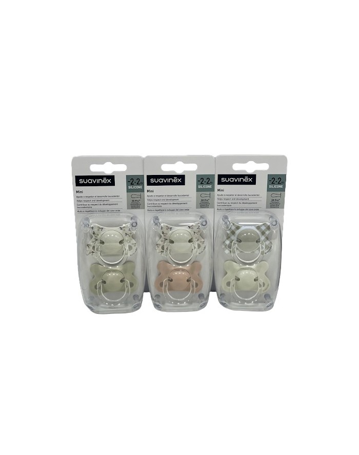 Suavinex Chupete Fisiológico Sil Pro Mini -2.2 meses 2 unidades