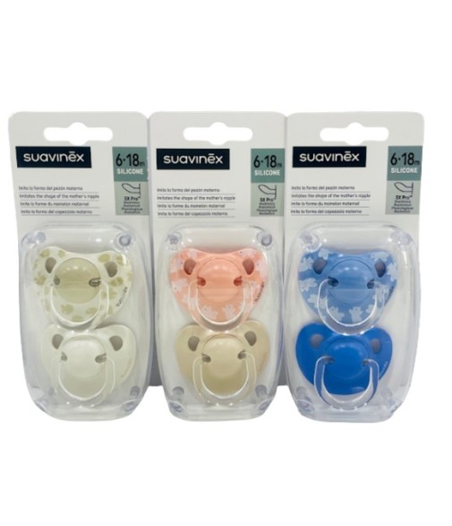Suavinex Chupete Clásico Anatómico Sil 6-18 m 2 unidades