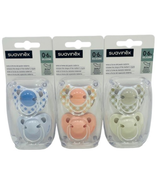 Suavinex Classic Anatomical Pacifier Sil 0-6 m 2 units