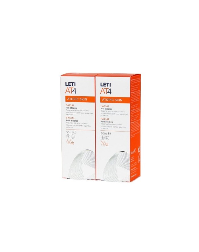 Leti AT4 Crema Facial 2x50 ml