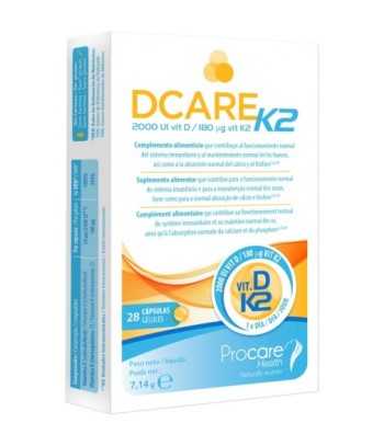DCare K2 2000 UI Vitamina D3 28 cápsulas
