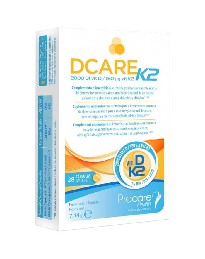 DCare K2 2000 IU Vitamin D3 28 capsules
