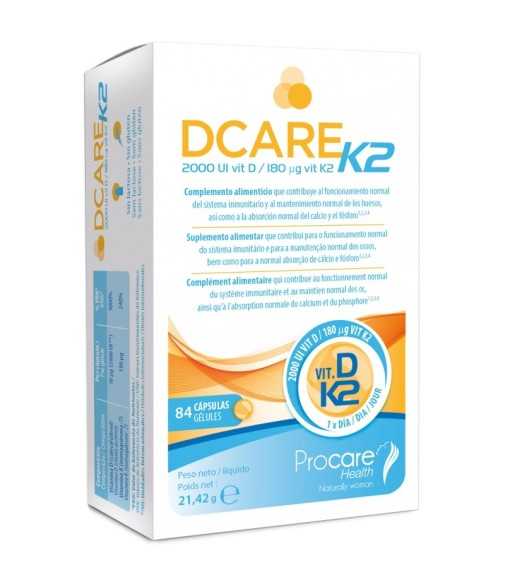 DCare K2 2000 IU Vitamin D3 84 capsules